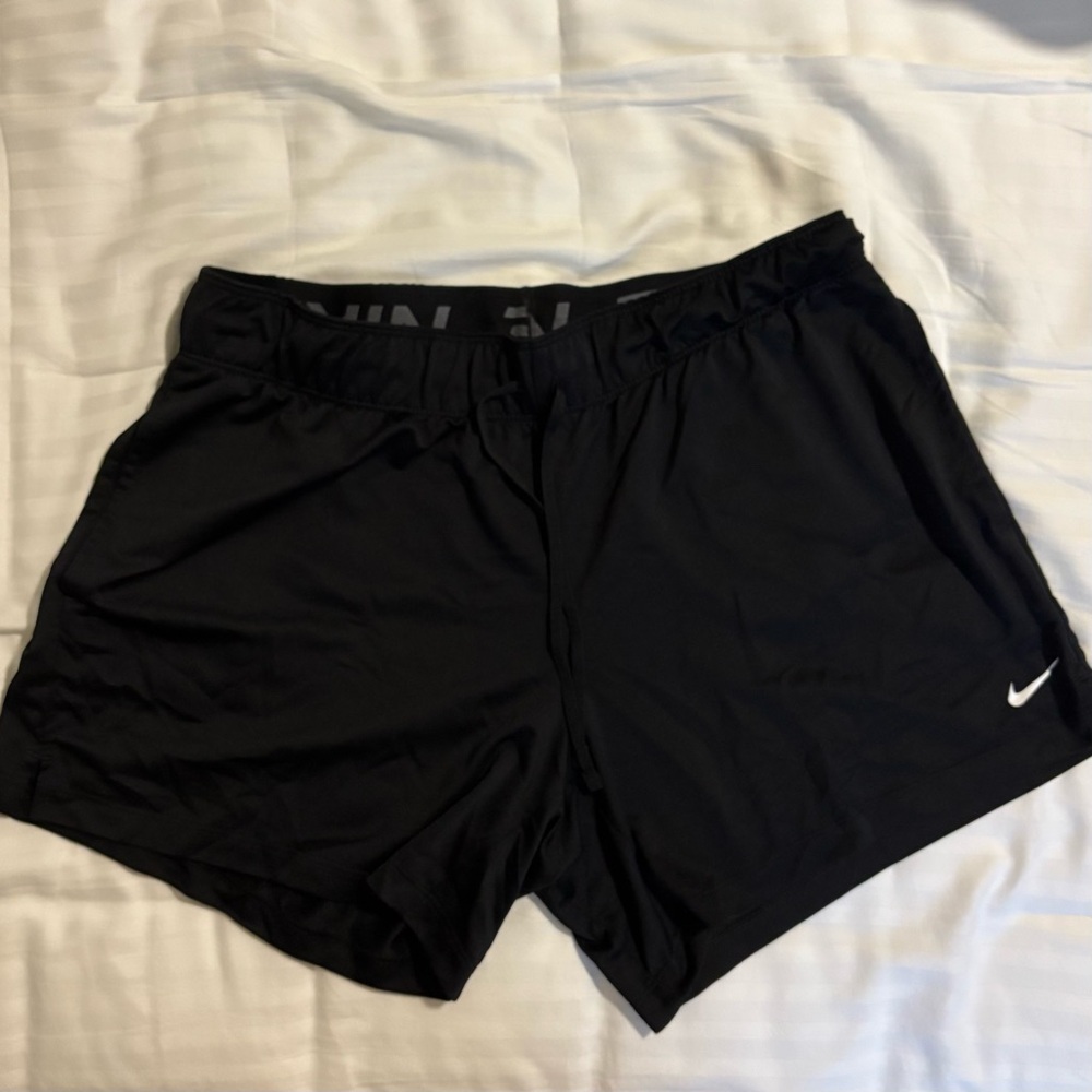 Nike Black and White Dri-FIT Athletic Shorts